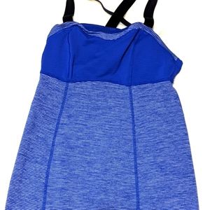 Lululemon Blue Stripped Top